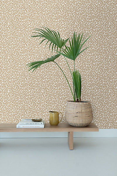 ESTAhome papier peint peau de léopard cervine 53 cm x 10.05 m