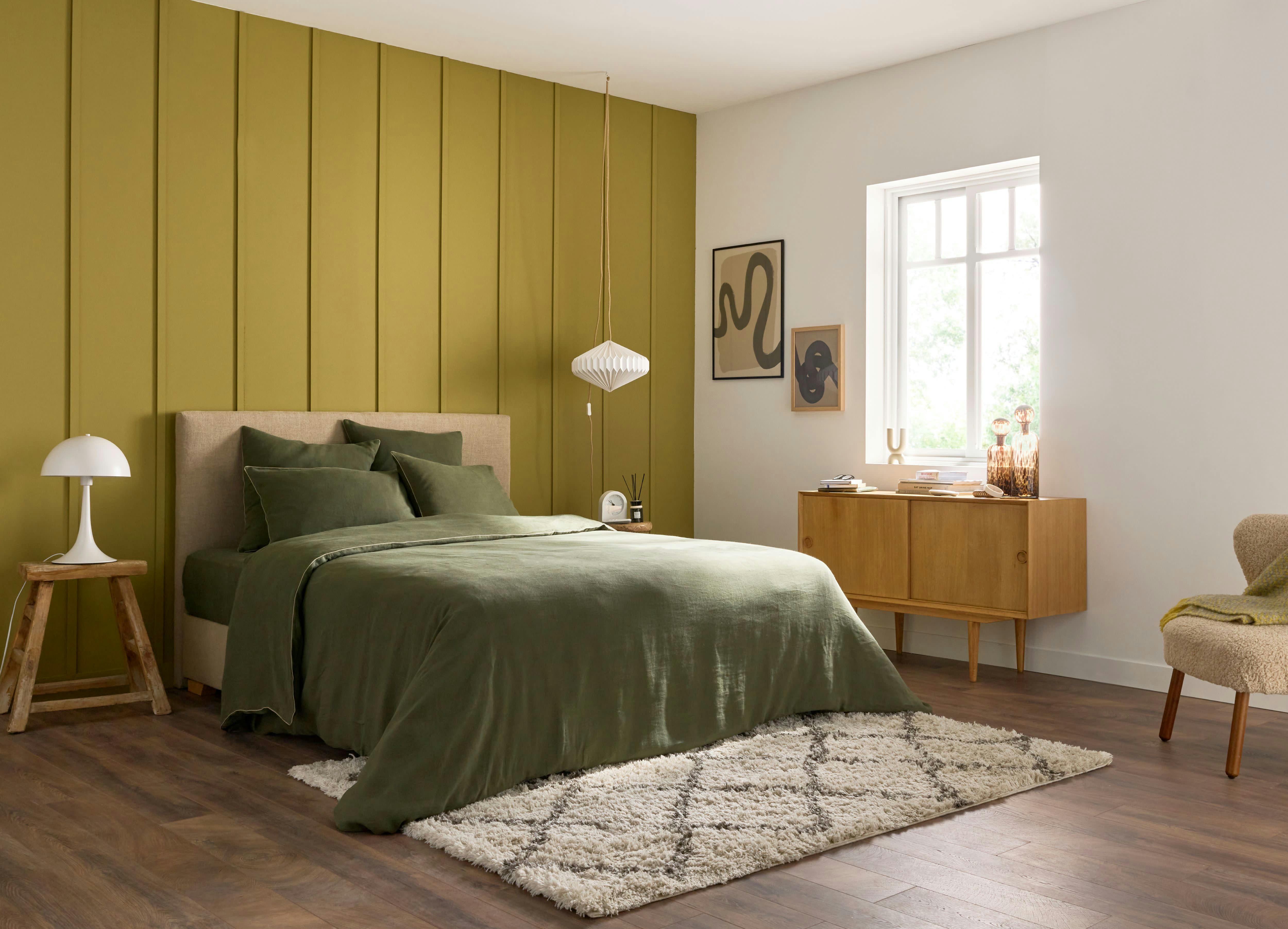 - Housse de couette en lin Vert bouteille 200x200