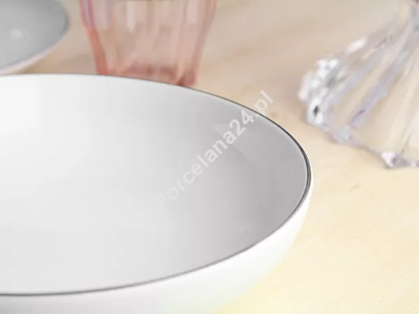 Komplet talerzy na 6 osób (18 el.) Bogucice - Base Platin 1183