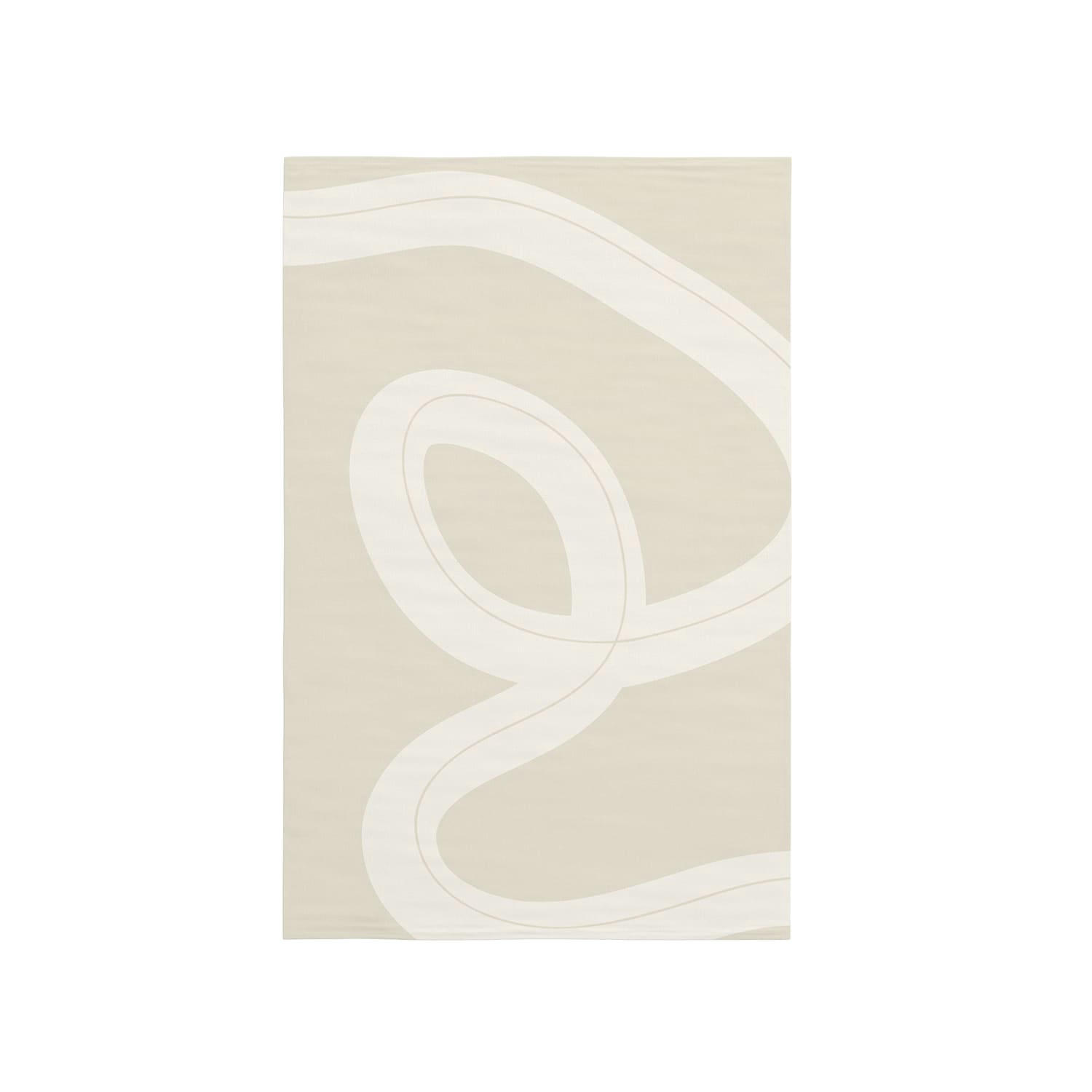 - Tapis salon en polyester beige