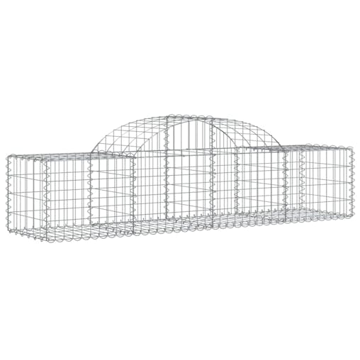 NNEVL Arched Gabion Basket 200x50x40/60 cm Galvanised Iron