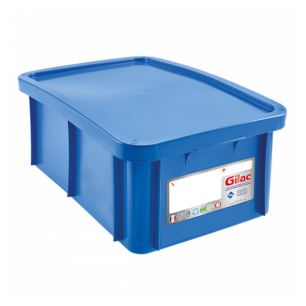 Bac alimentaire renforcé avec couvercle 35 L Gilactiv