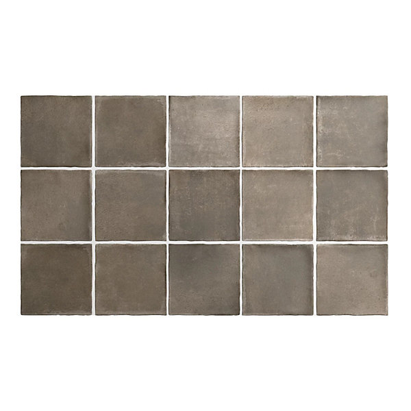Carrelage grès cérame ARGILE 10x10 cm Chocolat -- boîte de 0.6 m2