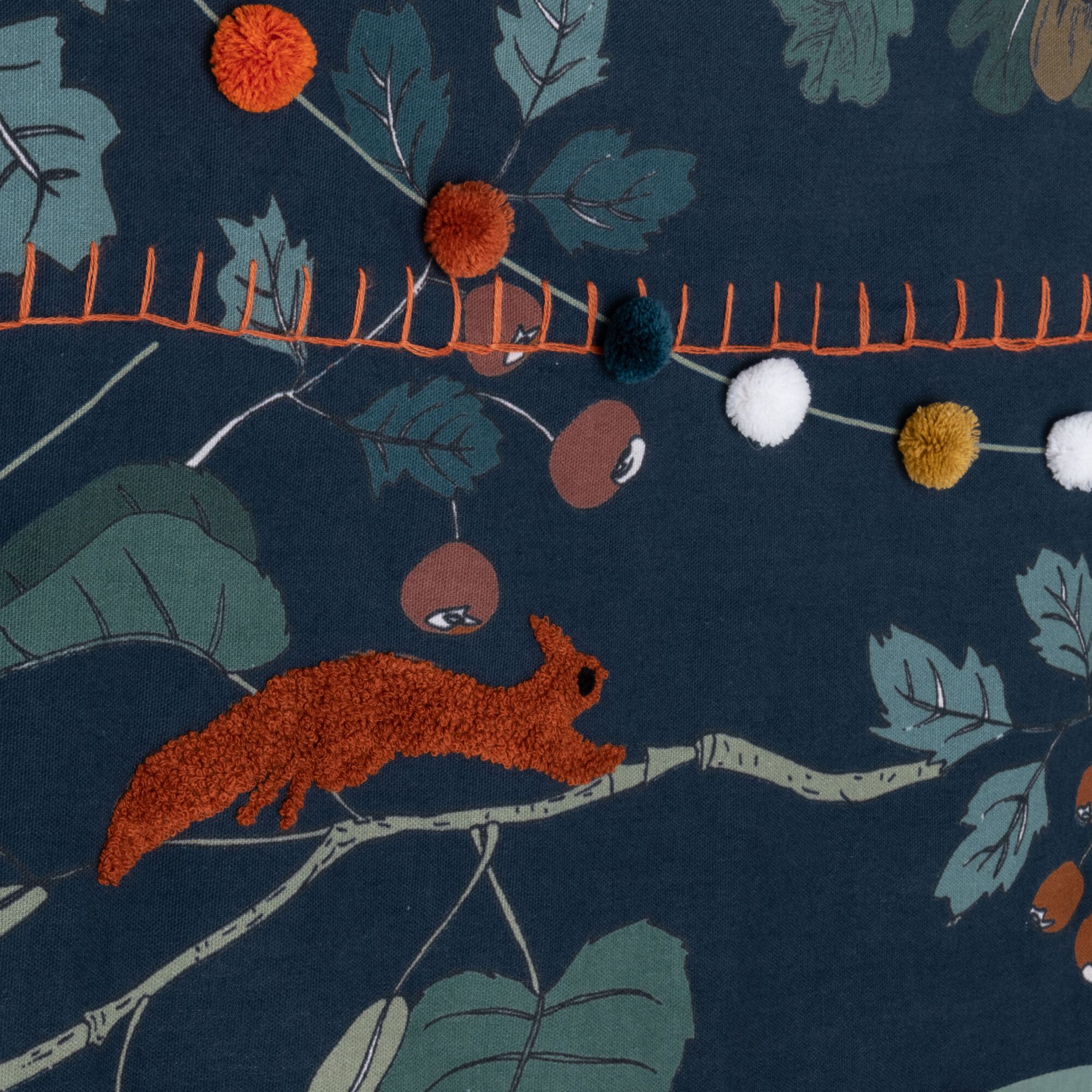 MAS - Tente de lit enfant à motifs sous-bois - bleu
