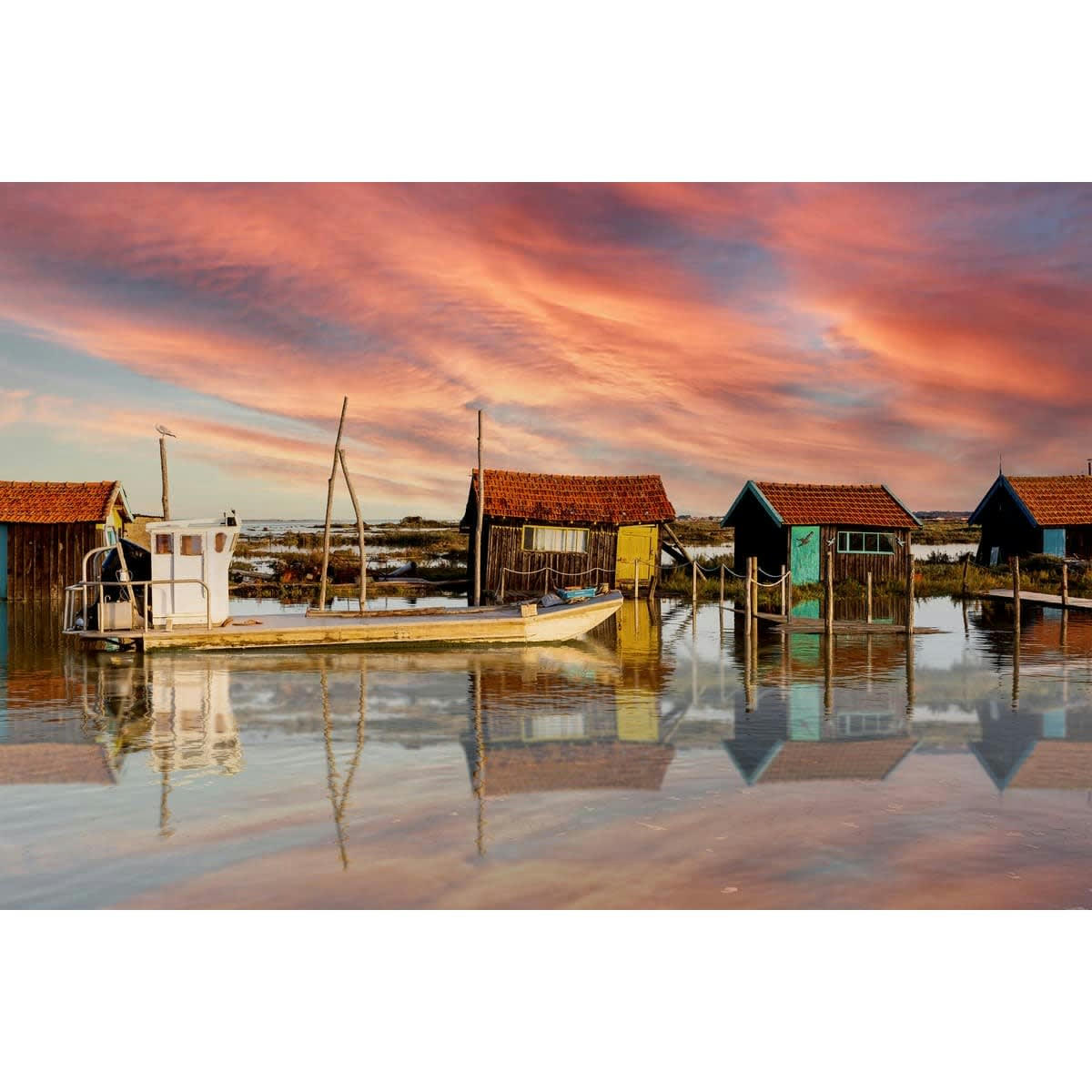 PLAGE - Tableau sur toile la Tremblade 65x97 cm