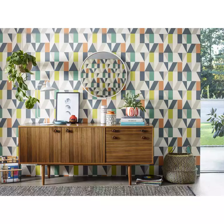 Scion Nuevo Citrus Paprika Forest Wallpaper