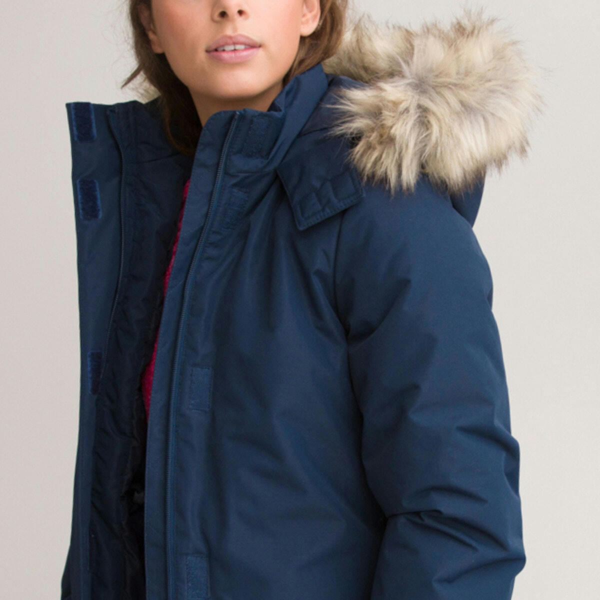 Parka technique capuche imitation fourrure
