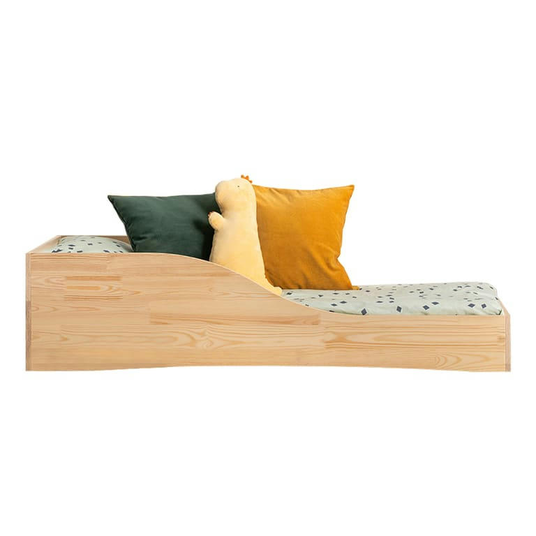 LUDMILLA - Lit 90x200 sommier inclus naturel