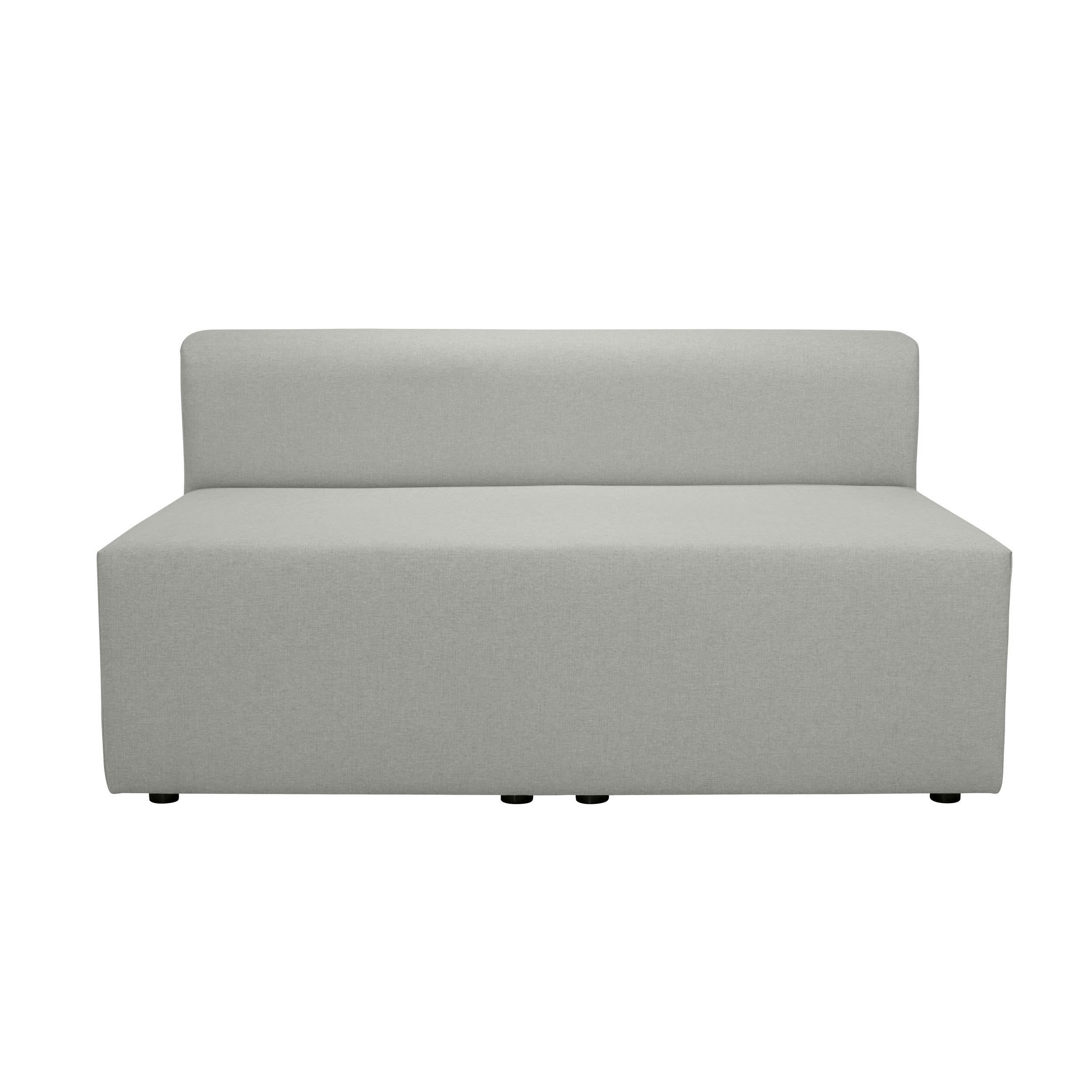 PINOT - Double chauffeuse pour canapé modulable en tissu gris clair