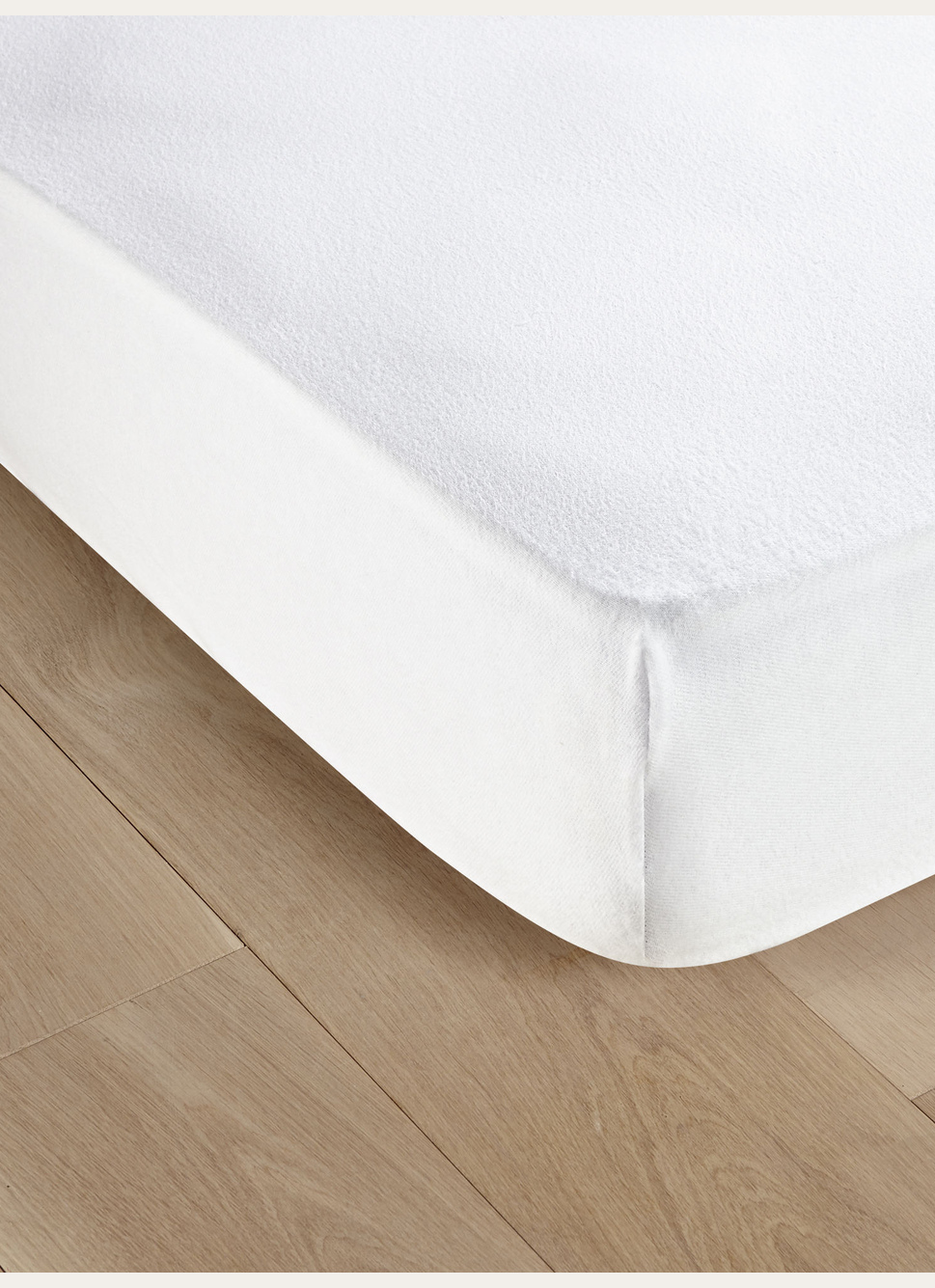 PROTÈGE-MATELAS EN COTON DOUBLE FACEBLANC