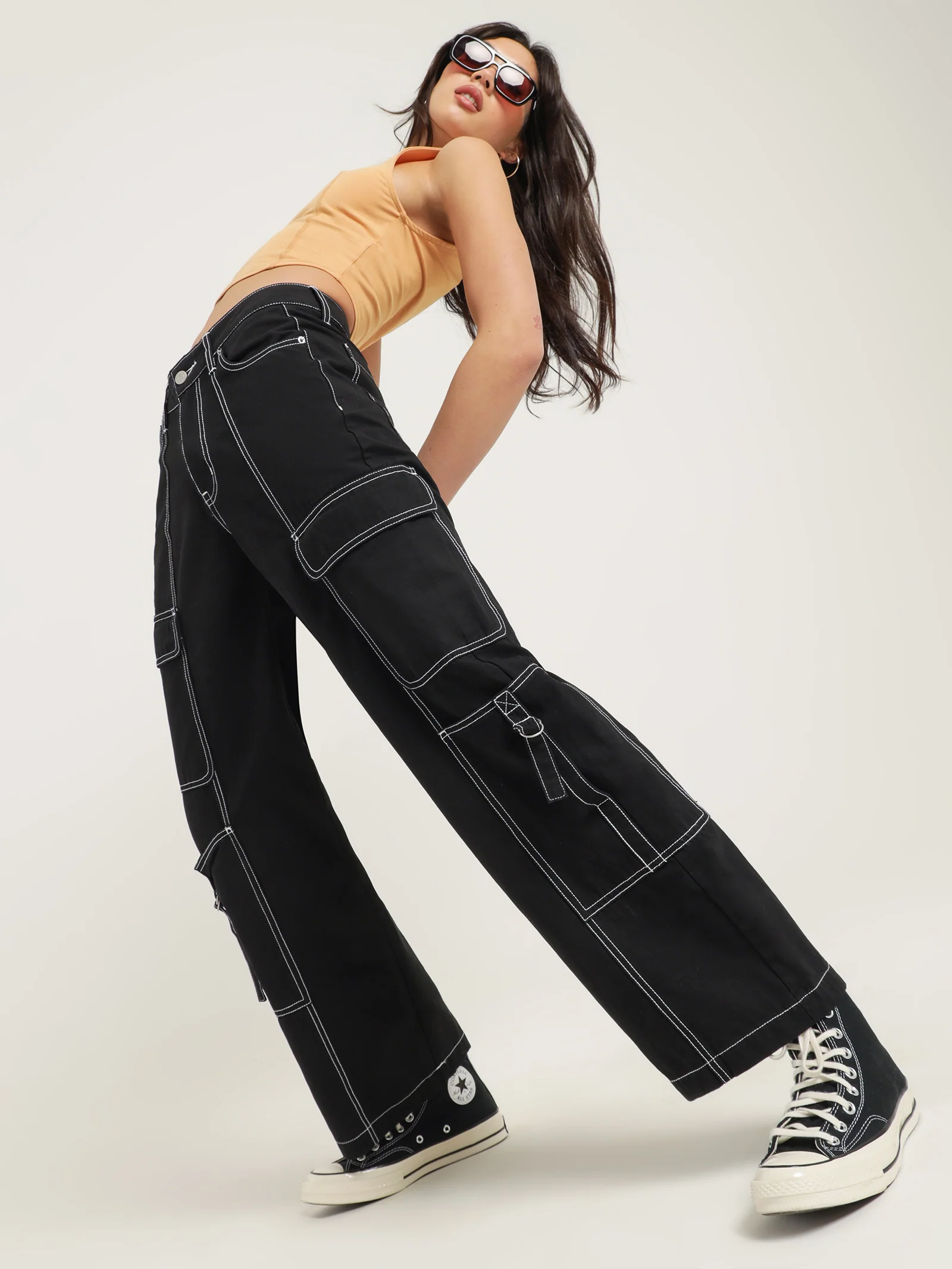Bianca Low Rise Cargo Pants