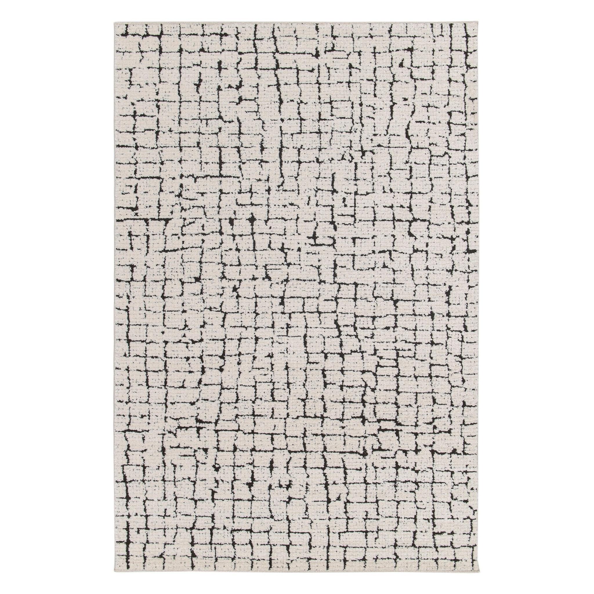 AFK Living vloerkleed Obsidian - reliëfeffect - zwart - 160 x 230 cm