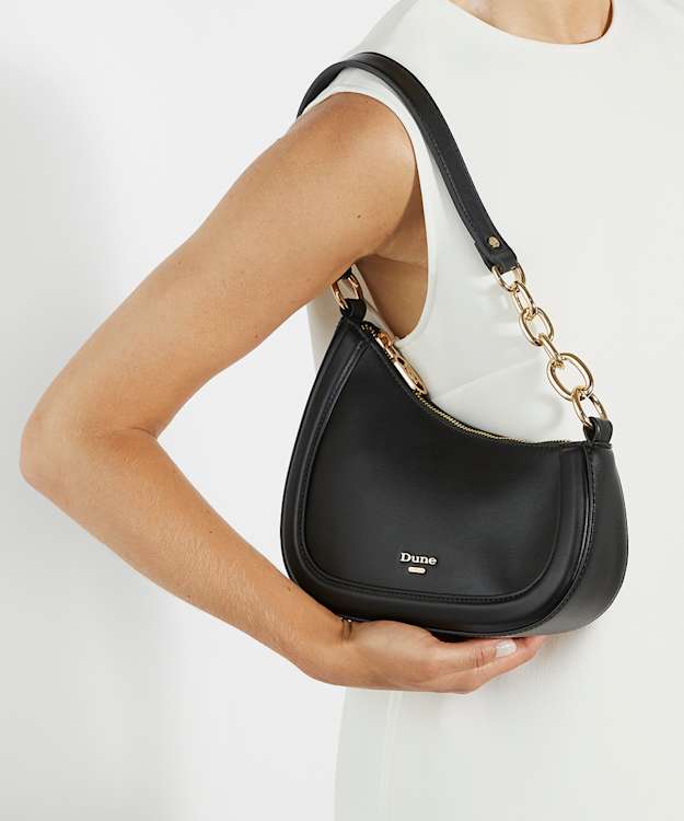Direction Black - Chain Detail Shoulder Bag