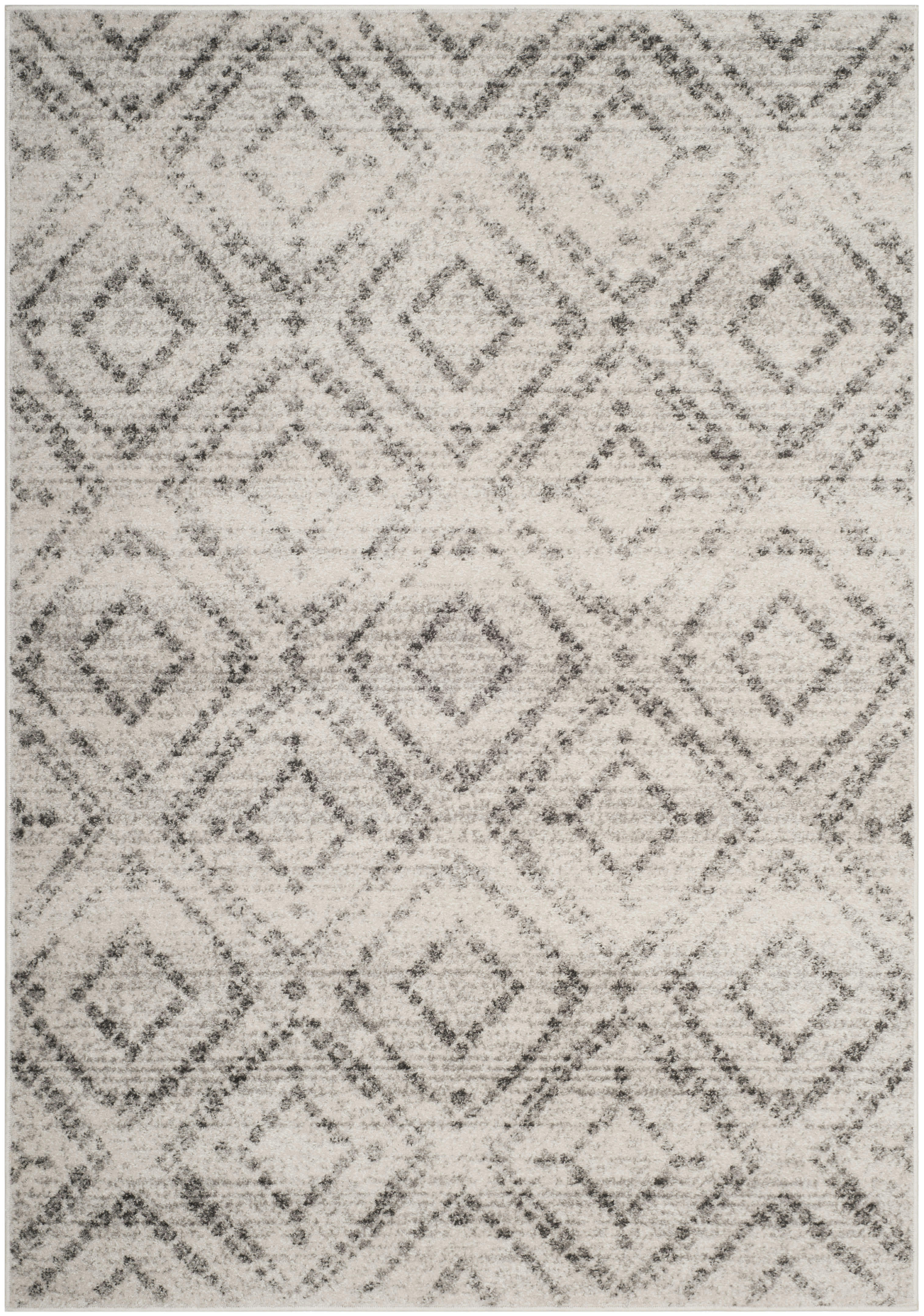 ADIRONDACK - Tapis de salon interieur en gris clair & gris, 122 x 183 cm