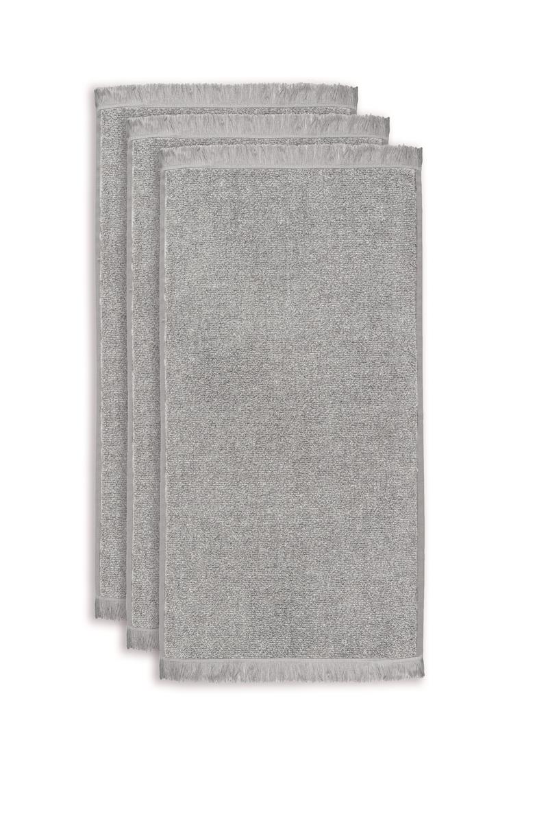 vtwonen Groove - Handdoek - Set van 3 - 50x100 cm - Antraciet