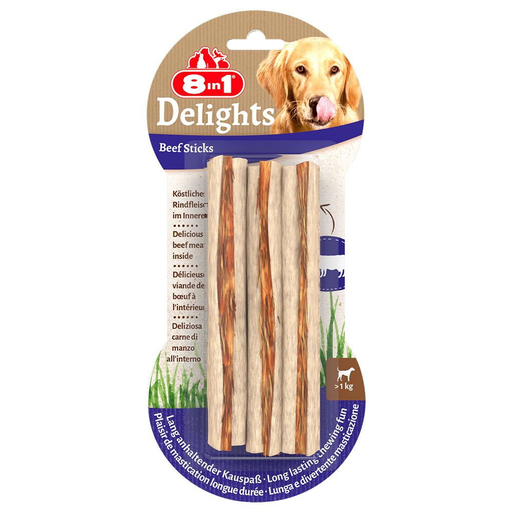 8in1 Delights Chew Sticks Beef