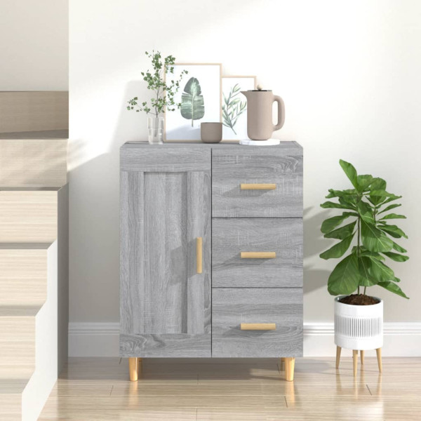 Komoda Szafka Stolik Półki Do Salonu Pokoju Szary Mat 69.5x34x90cm