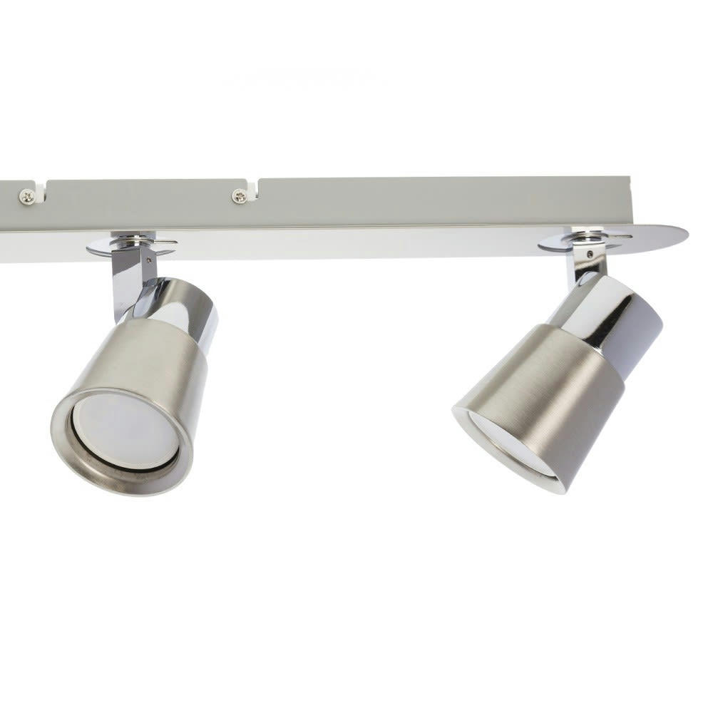 IRIS - Rampe de plafond avec 3 lumières orientables nickel