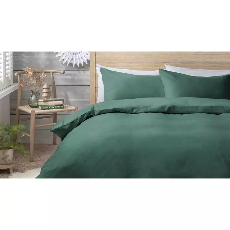 Habitat Green Cord Bedding Set - Single