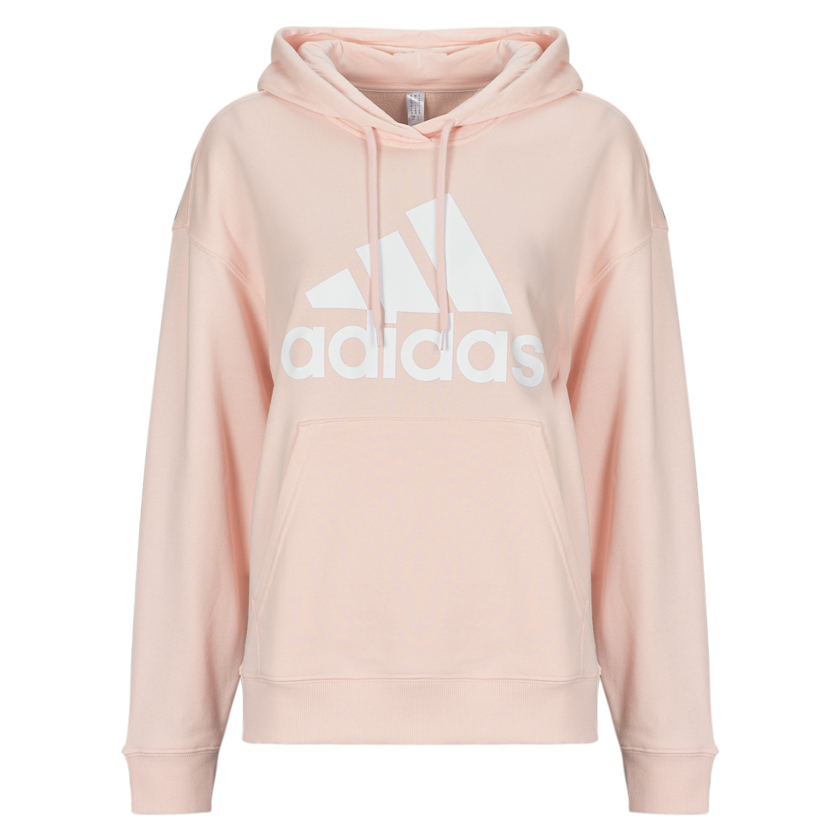 adidas - Essentials Big Logo Oversized French Terry Hoodie - Pink