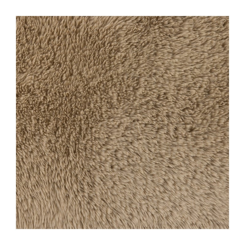 Vloerkleed fluffy rond - bruin - &Oslash;120 cm