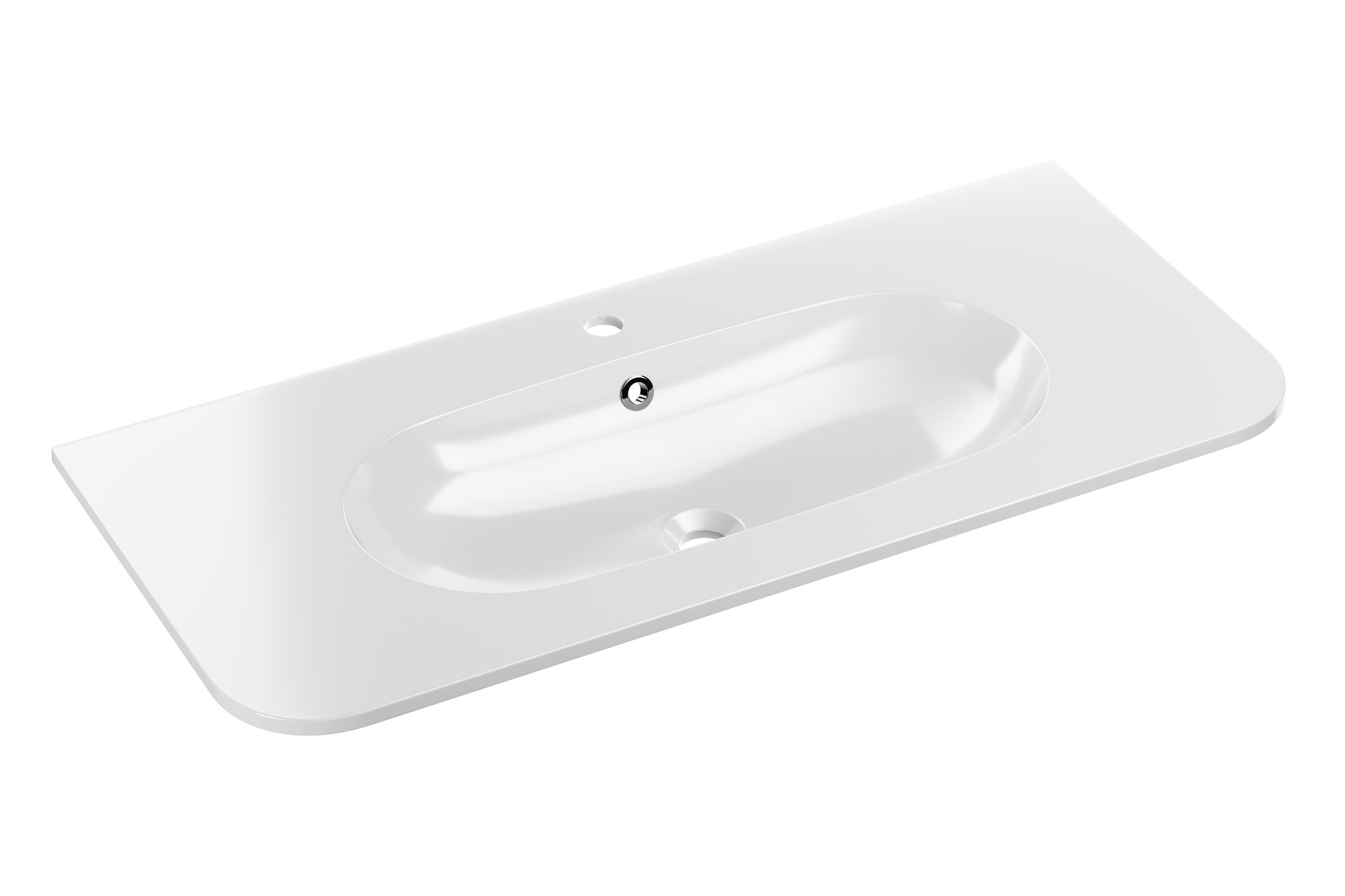 Umywalka Meblowa 100 cm PURE WHITE GLOSS UM 100-46 Biały Połysk
