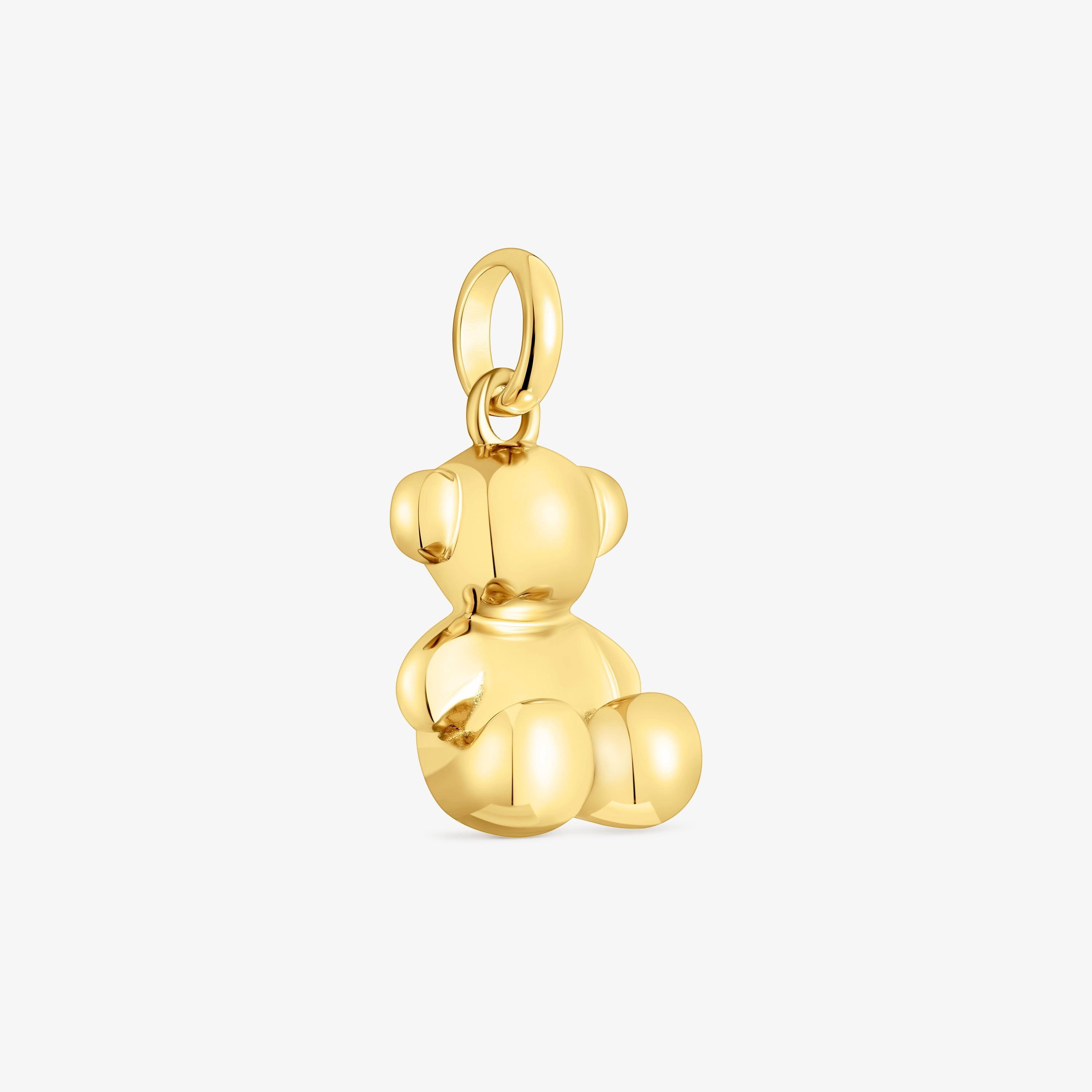 Colgante oso mediano con baño de oro 18 kt sobre plata Bold Bear