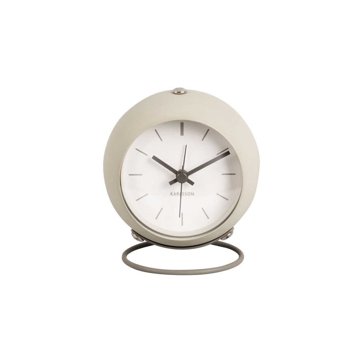 Karlsson wekker Nirvana Globe - grijs - Ø9.5cm