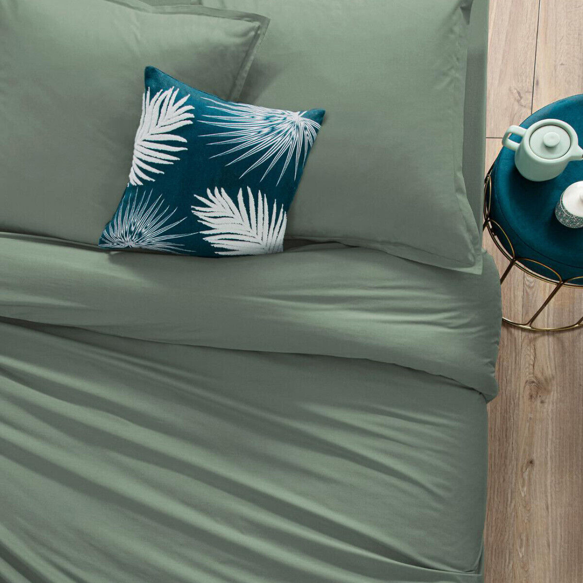 Capa de edredão verde 220x240cm