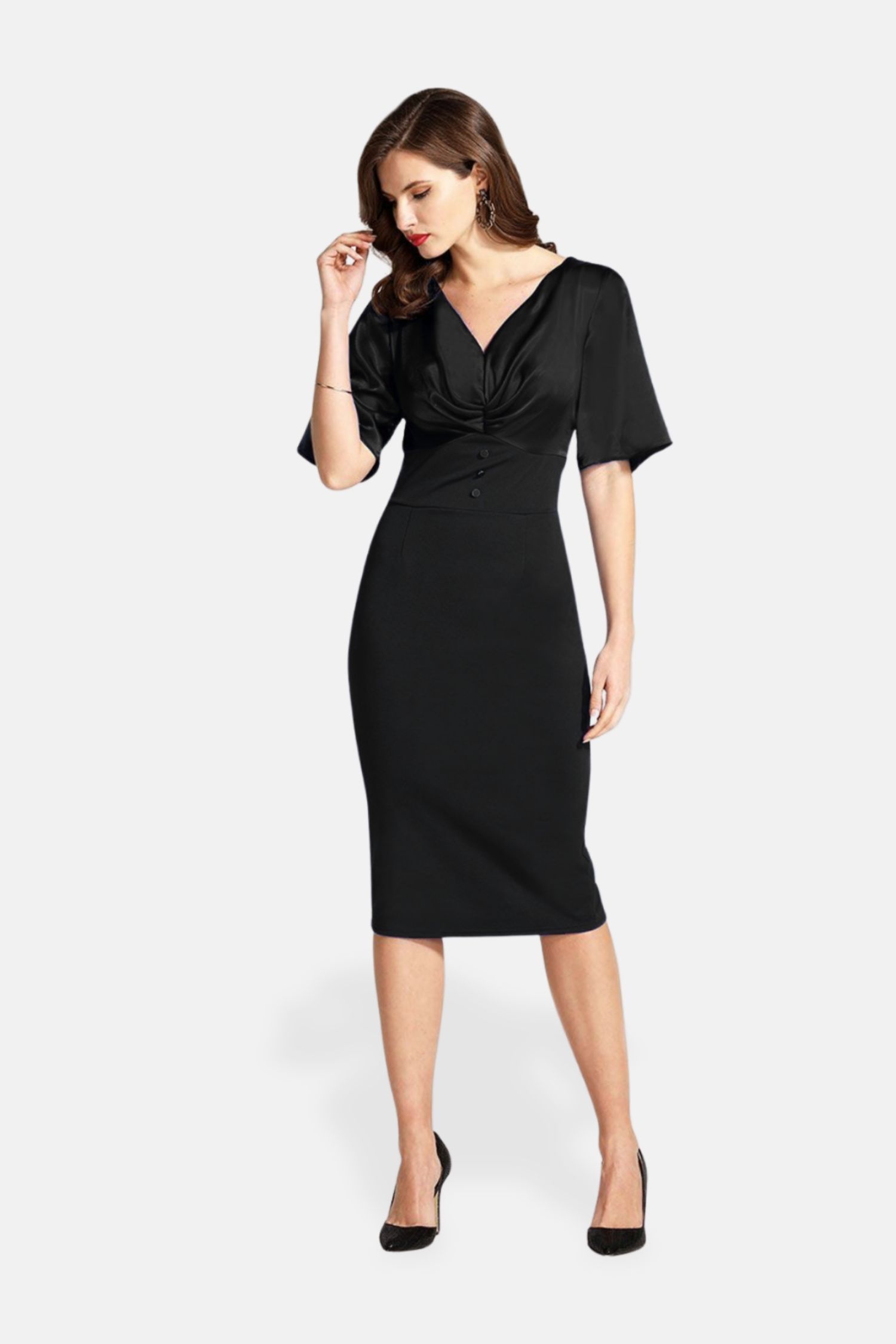 Hot Squash Short Sleeve Cocktail Dress