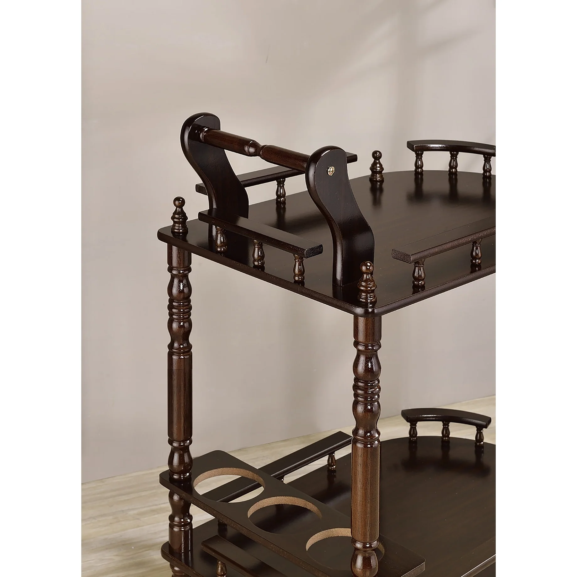 29 In. 2-Tier Wine Service Bar Cart