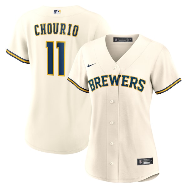 Jackson Chourio Milwaukee Brewers Nike Women's Home Replica Jersey - Cream