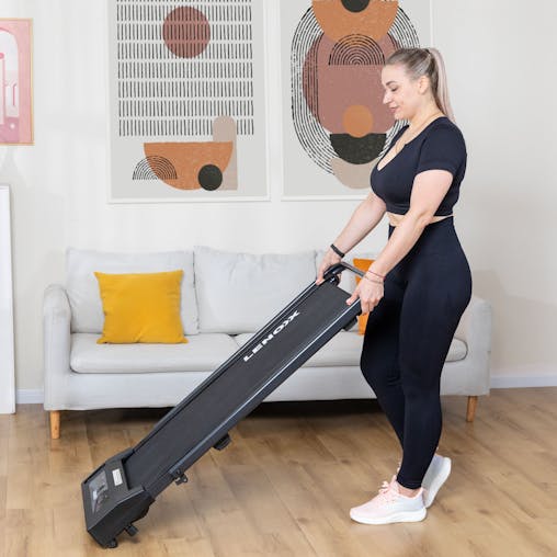 2HP 52cm Walking Pad Treadmill w/ Remote, Foldable Handrail, and Tablet Holder