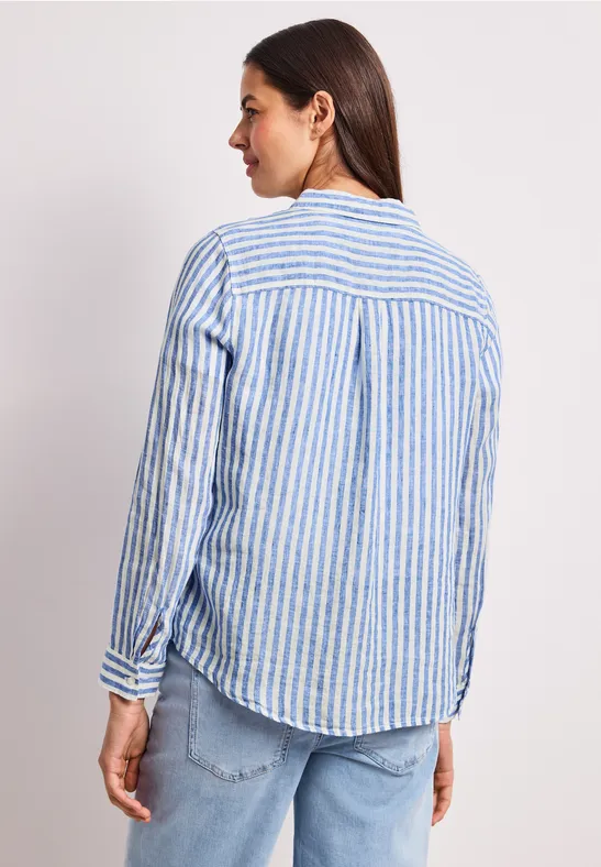 Langarm Hemdbluse aus Leinen