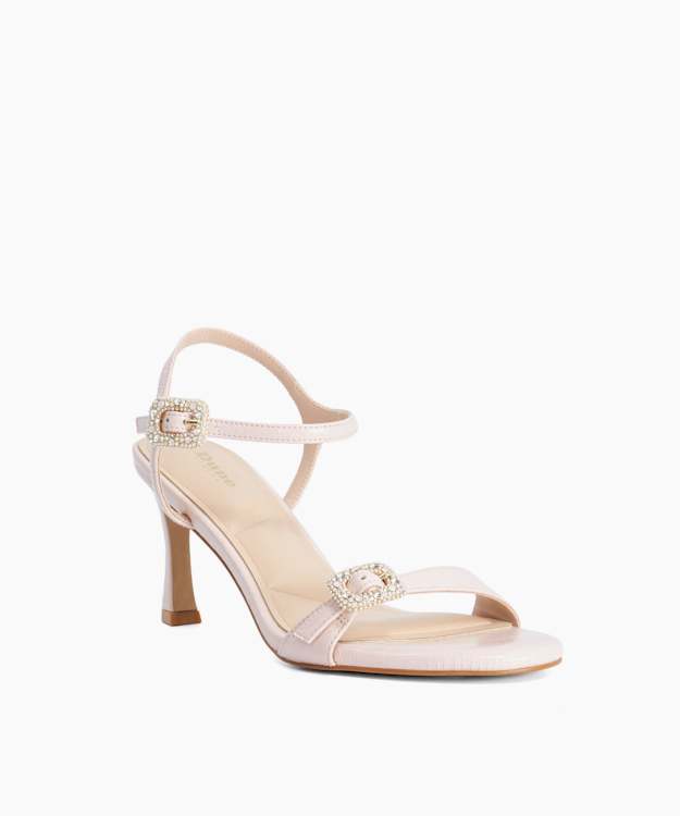 Milana Pink - Embellished High Heel Strappy Sandals