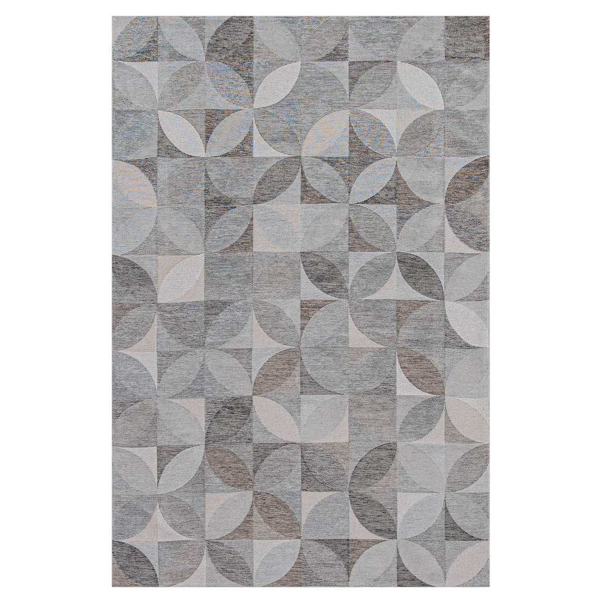 Lola&Moi vloerkleed Rock Crystal - zilver - 200x280cm