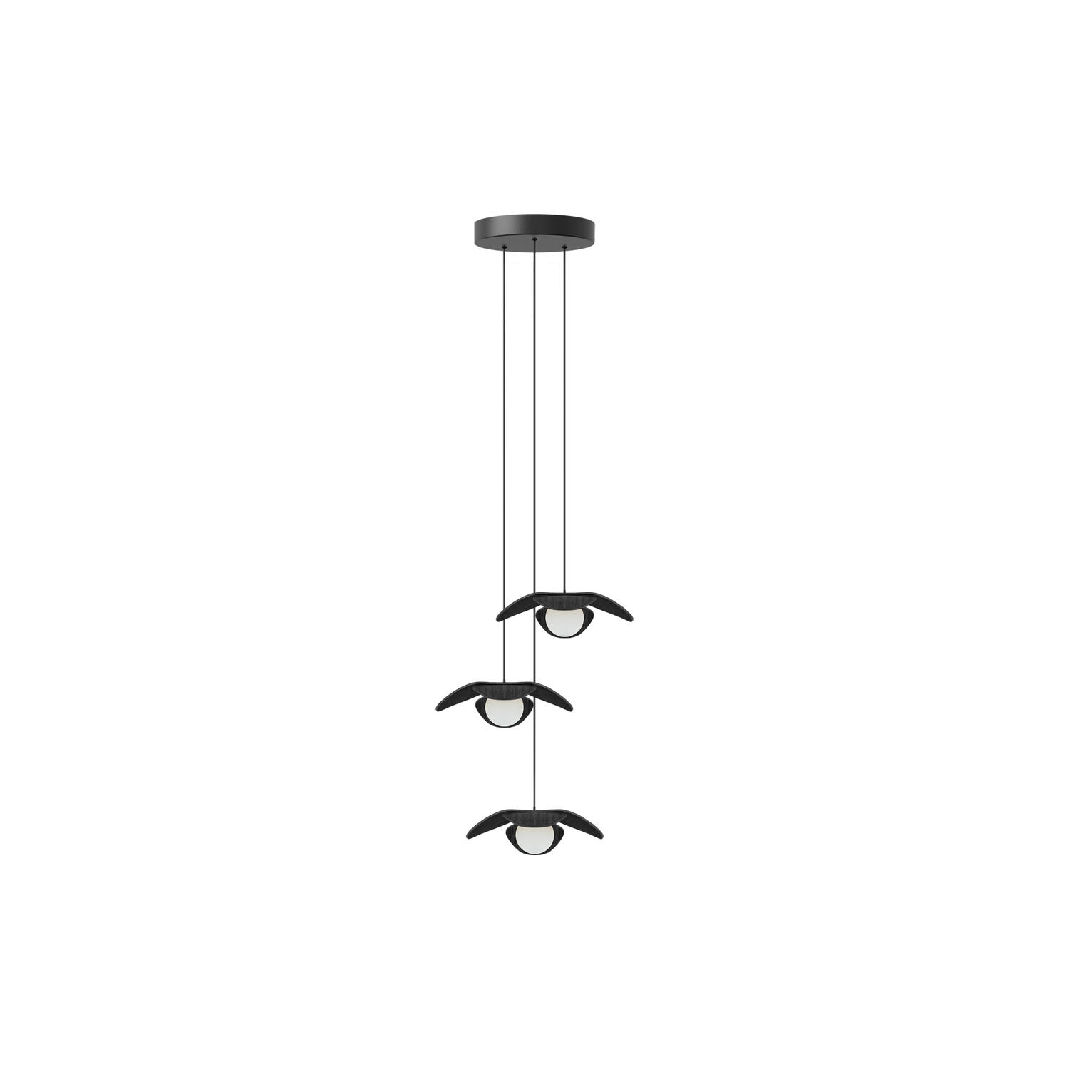 Forget Me Not Cluster 3 Pendant, black