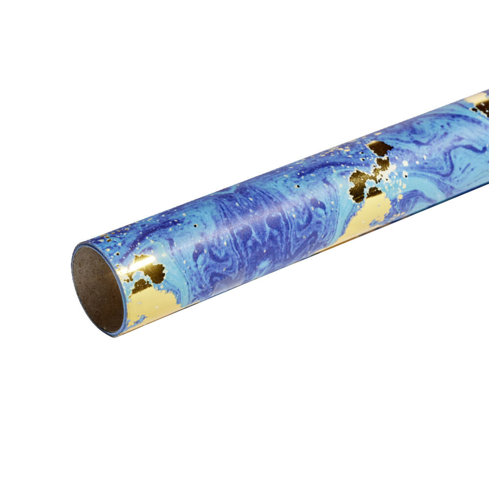 Papier cadeau kraft 1,5m tons bleutés (4 modèles)
