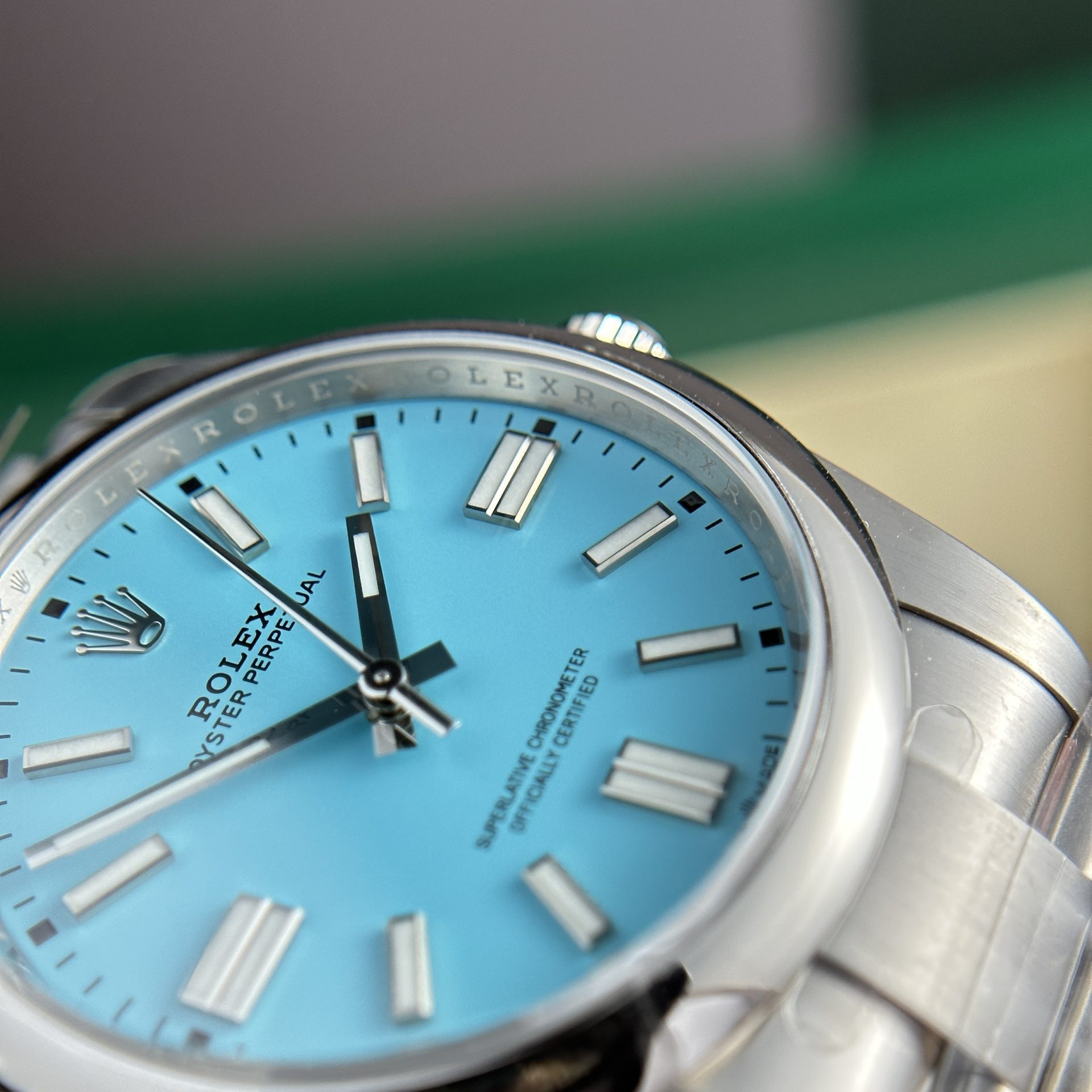 Rolex Oyster Perpetual 124300 904L Steel Ice Blue Dial 41mm Oyster Super Clone