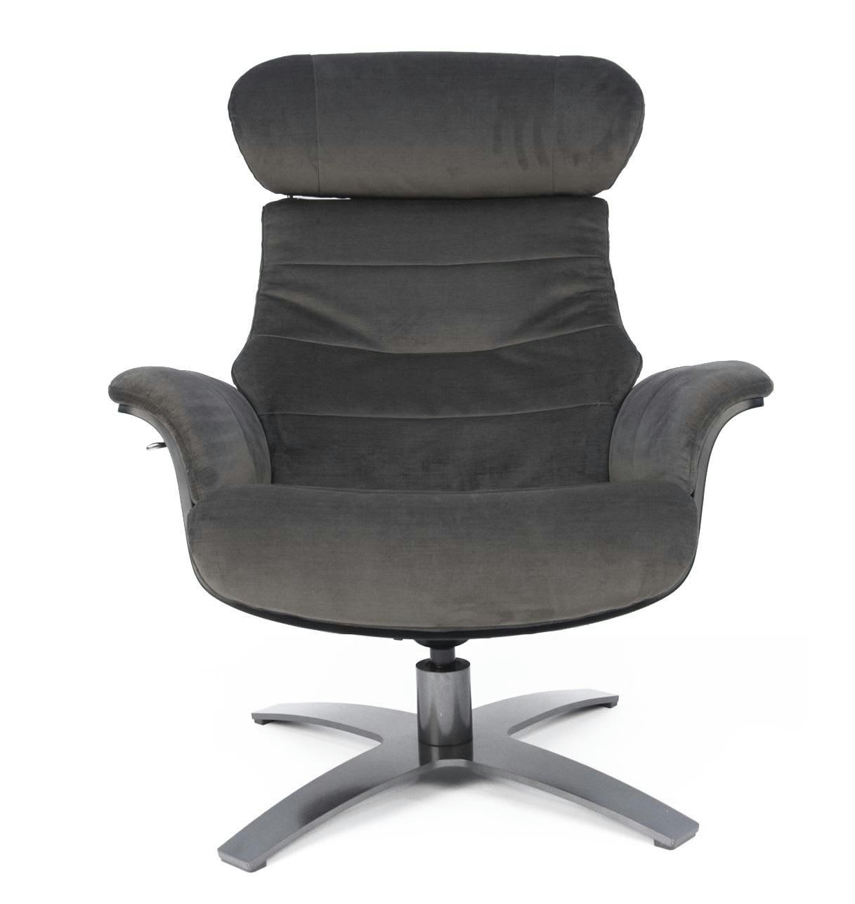 VÉGA - Fauteuil Tissu ou Velours et Chêne Noir - Velours Brun