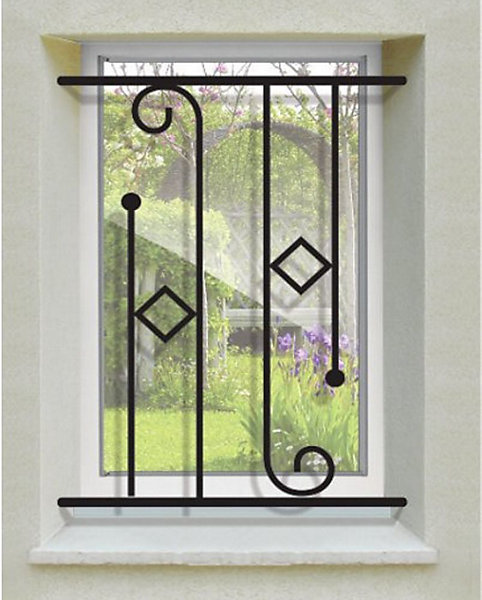 Grille de Defense Melania pour Fenetre H 115 cm x L 100 cm (côte tableau)