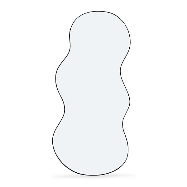 Miroir organique contour noir 45 x 100 cm