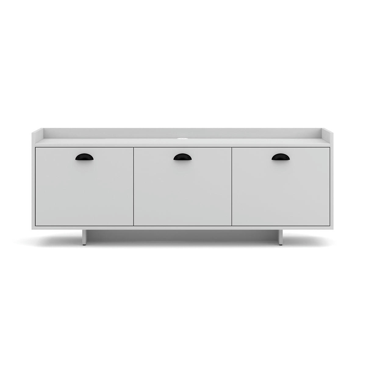 - Meuble tv 3 portes 139 cm blanc