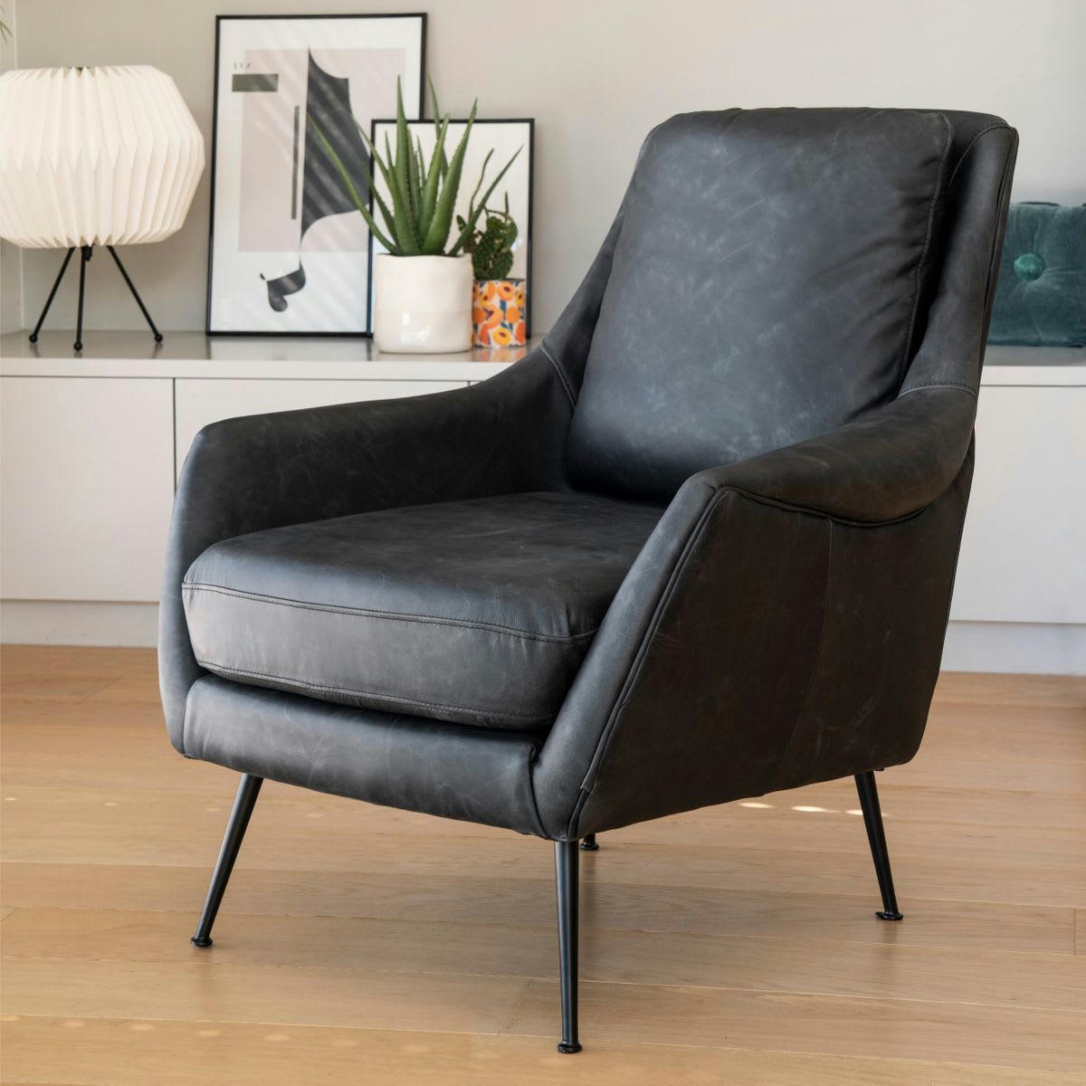 ALTO - Fauteuil cuir noir