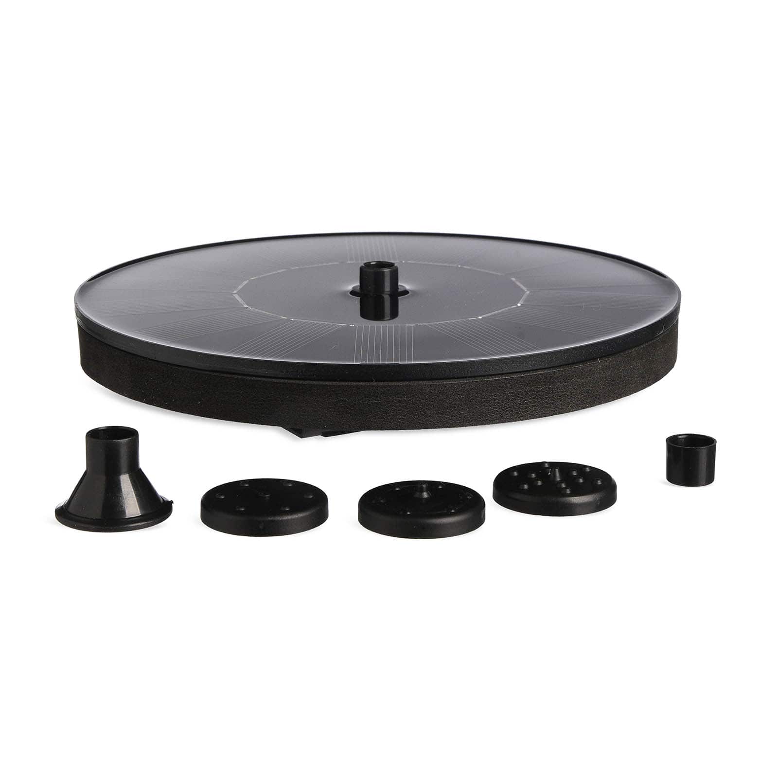 LED-Solarbrunnen Schwarz, ⌀ 16 cm, H 50 mm, 5 -tlg.