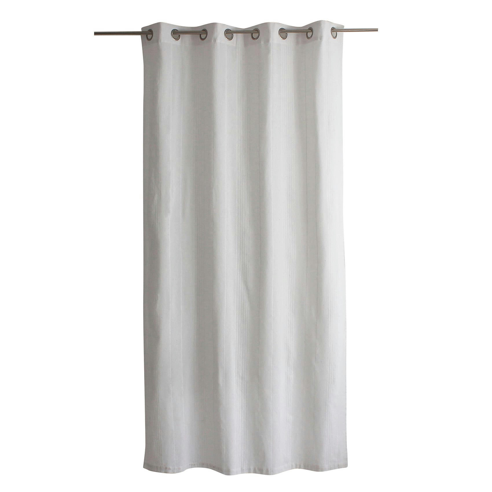 - Rideau tendance en coton recyclé blanc 140x240 cm
