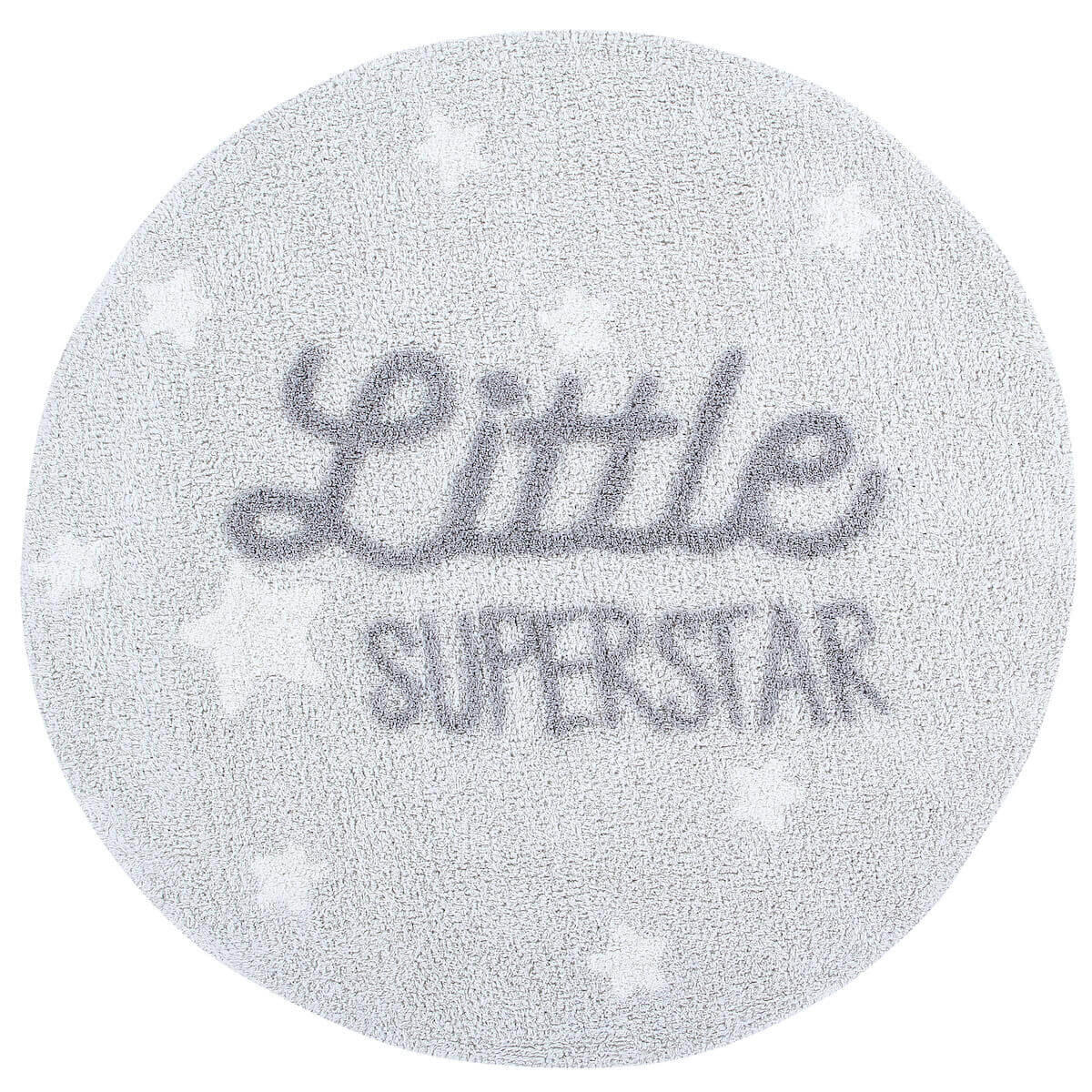 SUPERSTAR - Tapis coton rond lavable little superstar D120cm