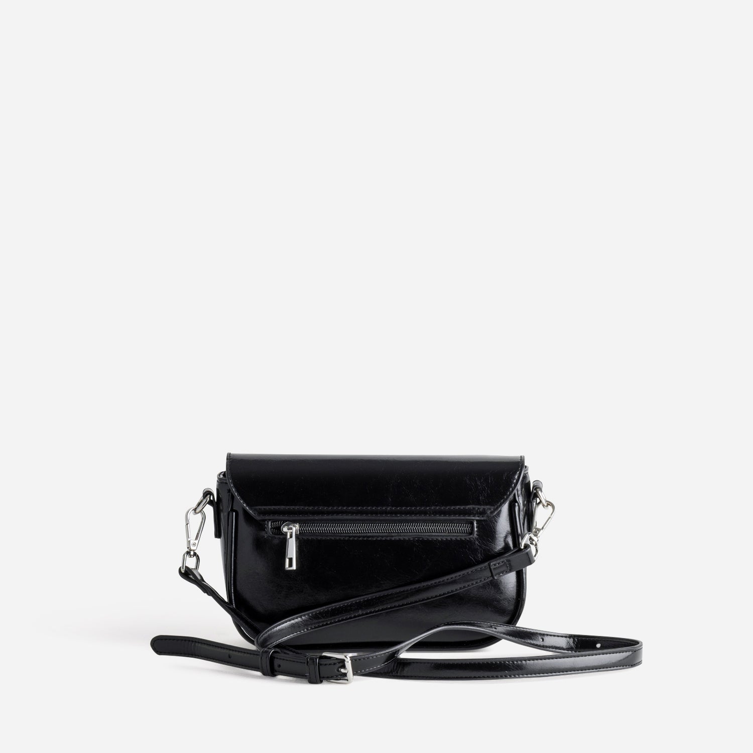 Sac bandoulière TEXTO noir fermoir monogramme