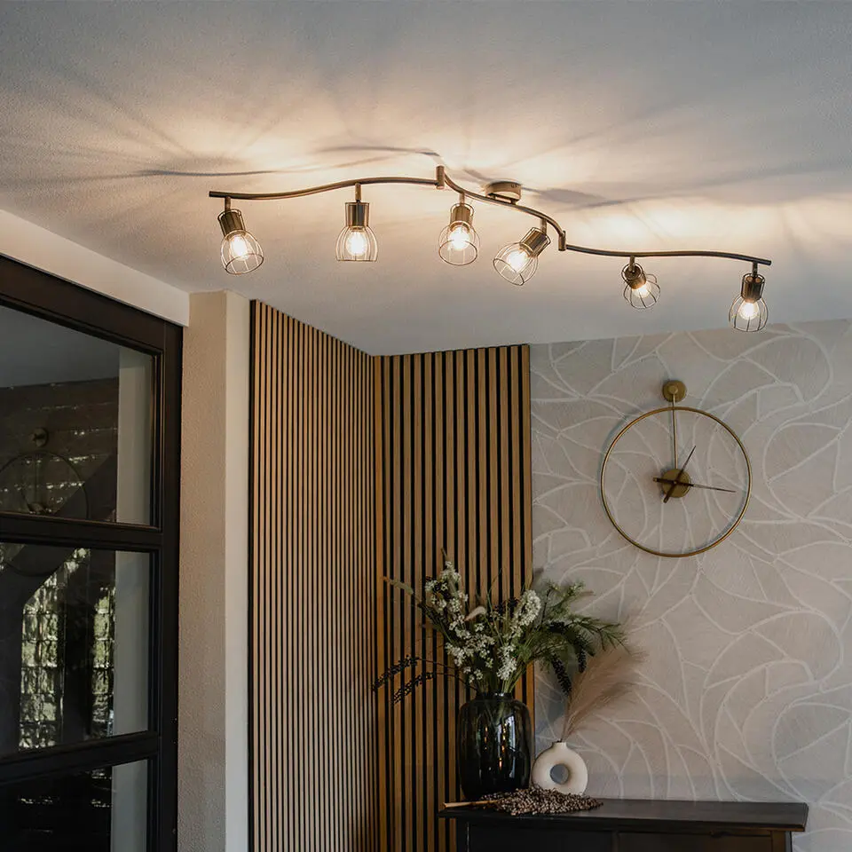 Qazqa verstelbare plafondspot botu zwart e14