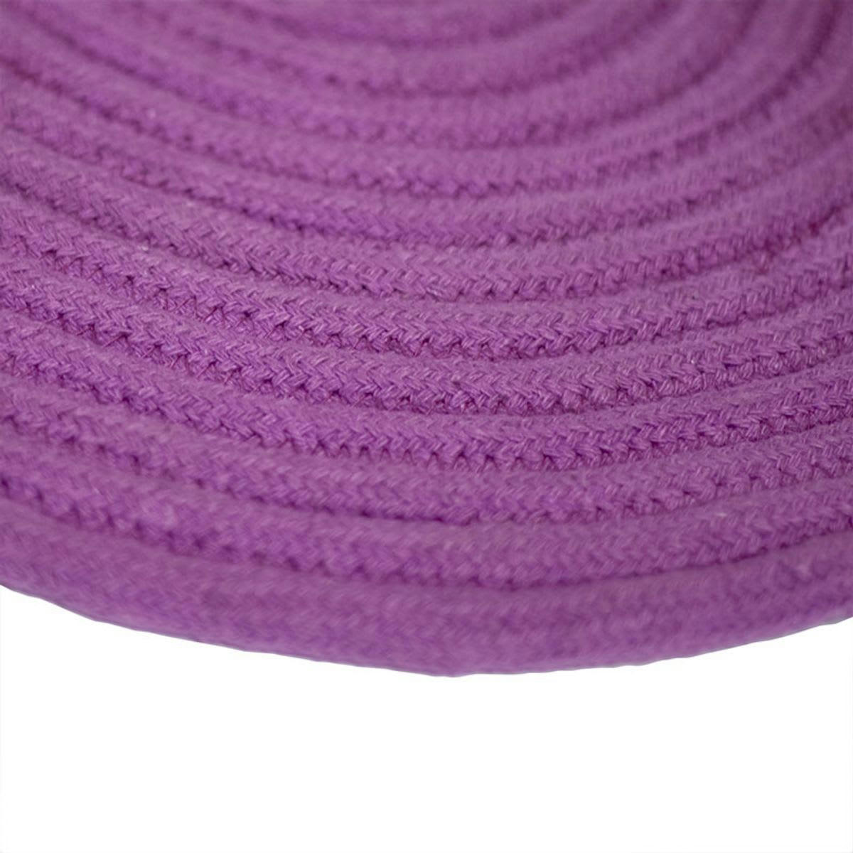 TAM - Tapis en coton réversible effet cordage violet 50x80